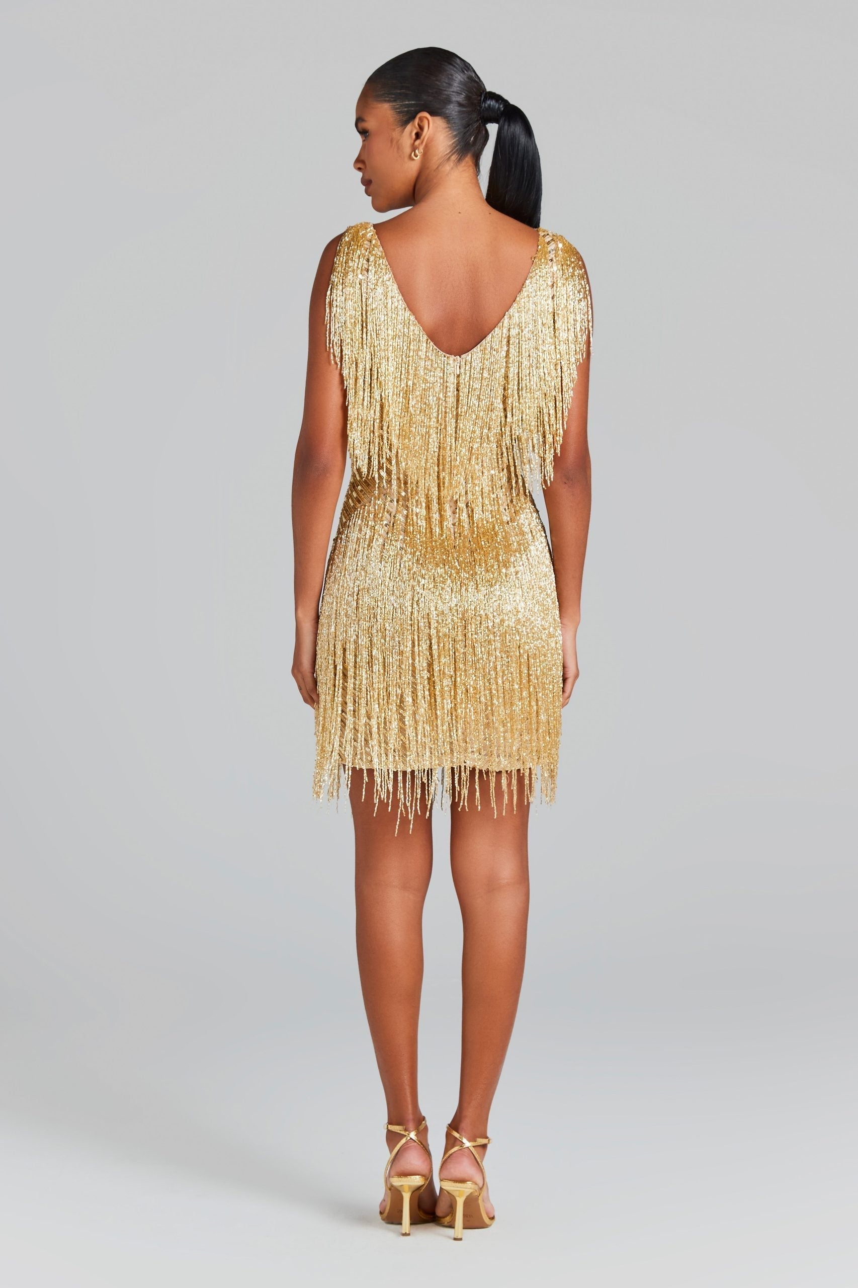 Vestido de Franjas Brilhantes Euphoria