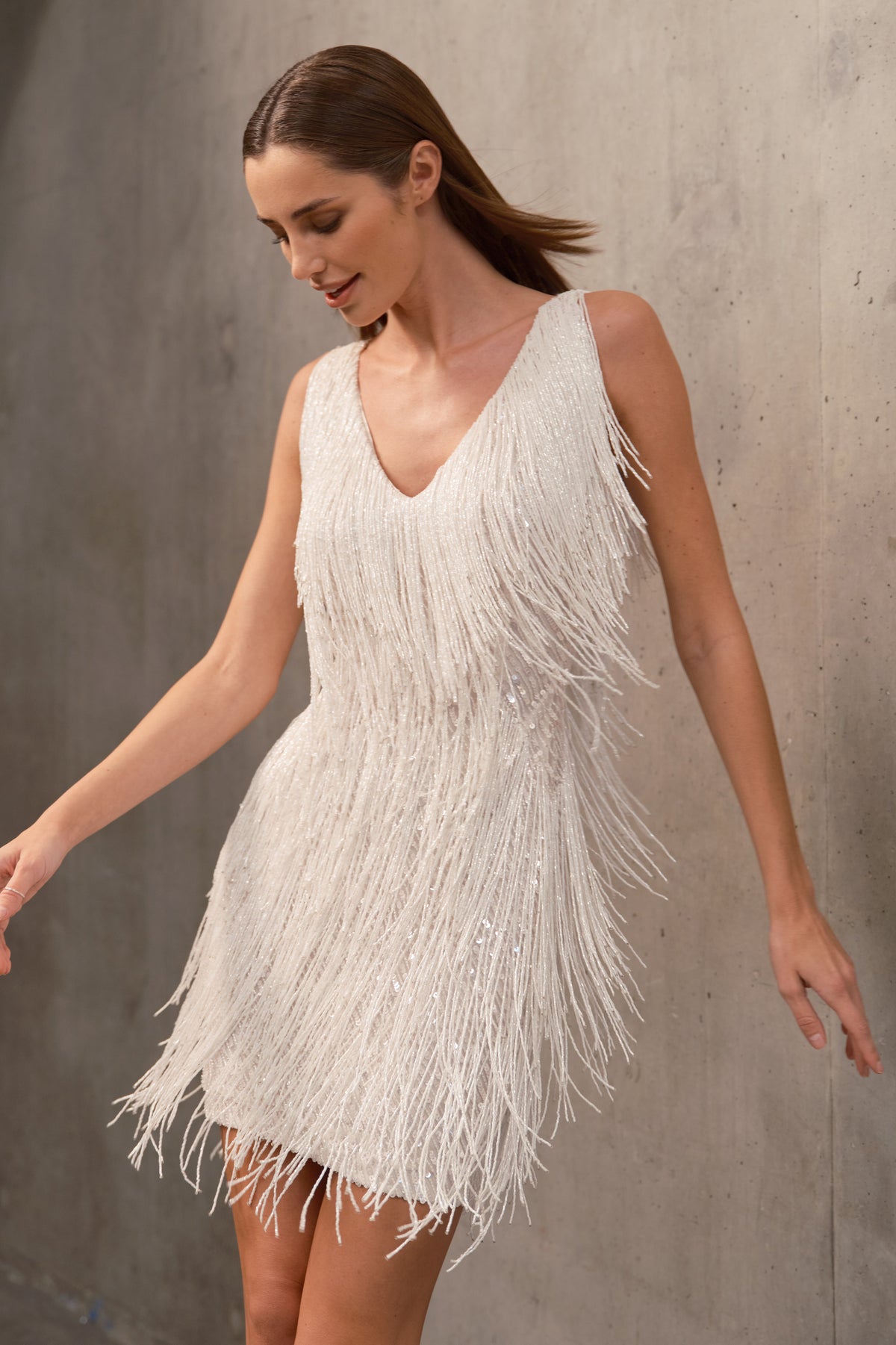 Vestido de Franjas Brilhantes Euphoria